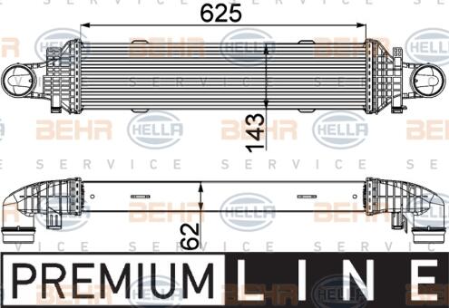 Mercedes Intercooler 376777101 - Behr Hella Service